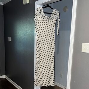 REVOLVE Black and White Polka Dot Maxi Dress